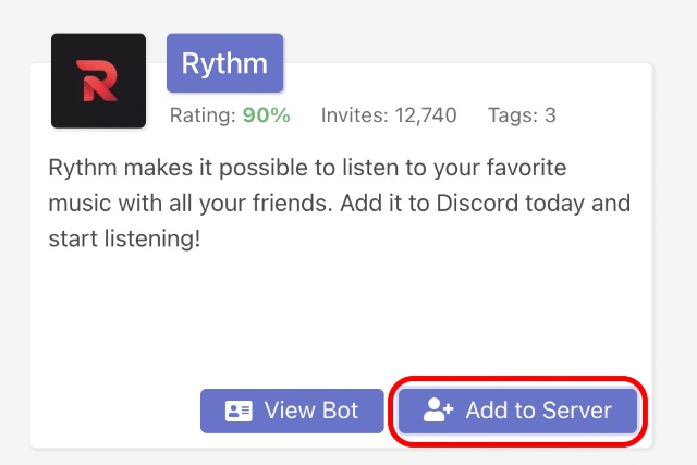 add bot to discord server