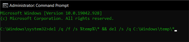 cmd tricks delete temp files 2