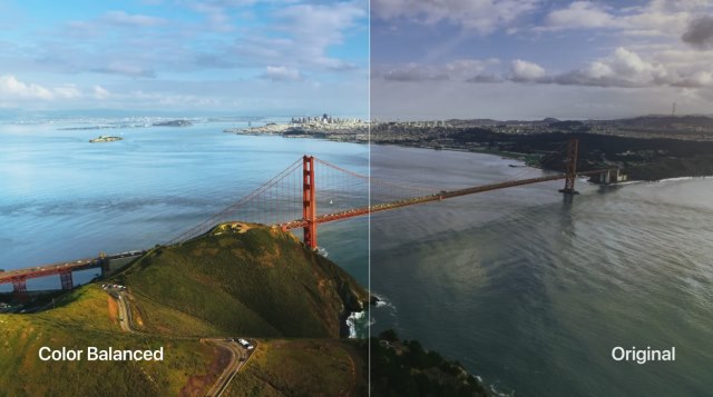 color balanced feature on Apple TV in action