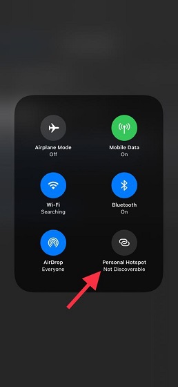 disable personal hotspot