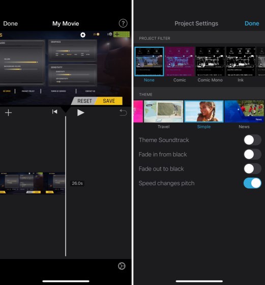 imovie - أفضل محرر فيديو مجاني على instagram على نظام iOS-برامج تحرير فيديو لـ Instagram Reels