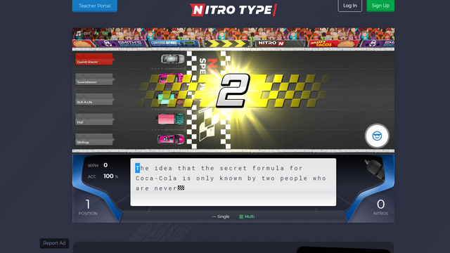 NitroType Race — Free Typing Game For Adults in 2023