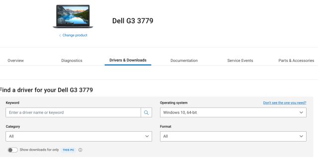 dell laptop drivers for windows 10