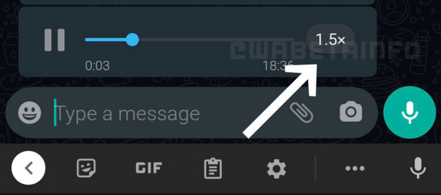 WhatsApp playback speed controls android