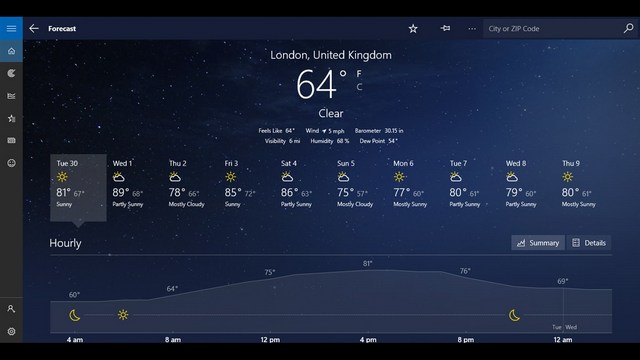 win 10 weather app not working