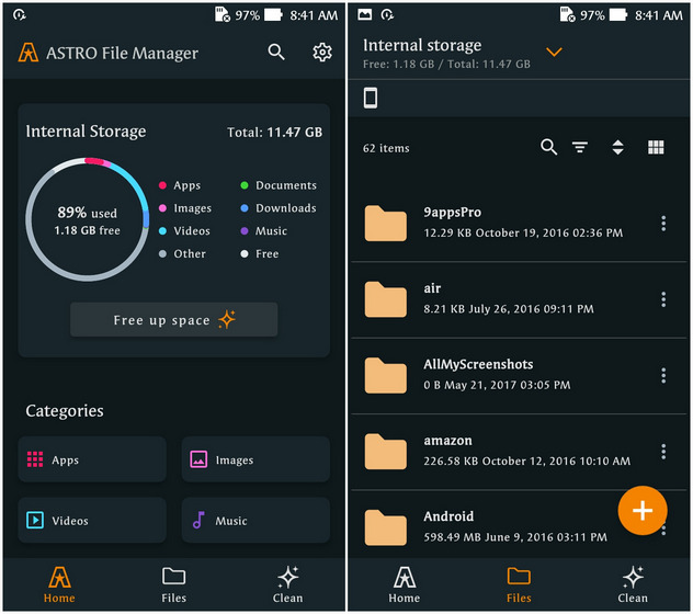 Astro File Manager;  Лучшие приложения для управления файлами для Android