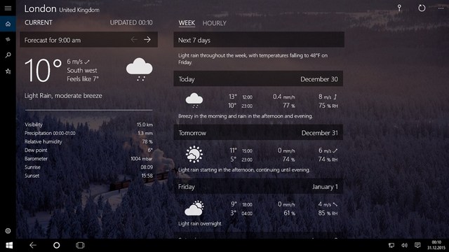 Forecast: Best Weather Apps for Windows 10