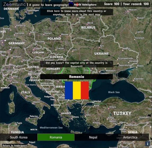 8. Zoomtastic: Best Free Geography Games