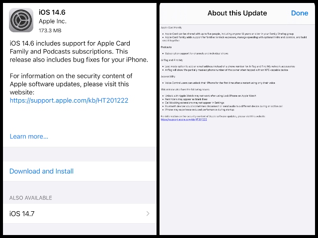 Apple Rolls out iOS 14.6 Update with Audio Improvements