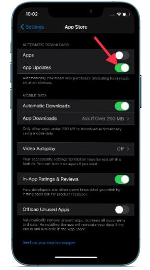 Automatisches App-Update auf dem iPhone