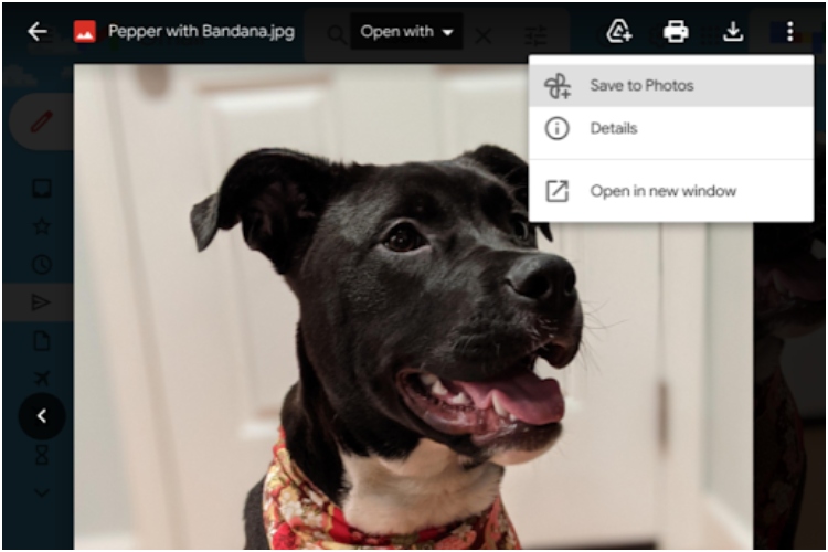 Google Adds New _Save to Photos_ Button on Gmail