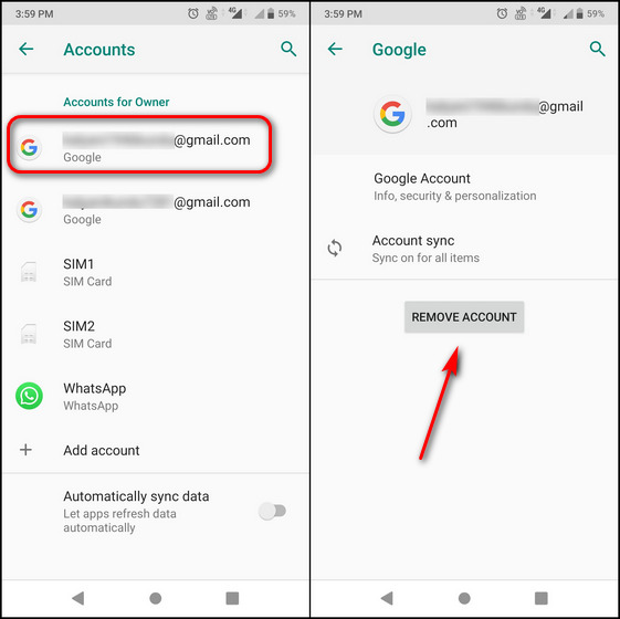 Remove Google Account From Android Phone
