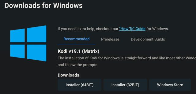update kodi on windows