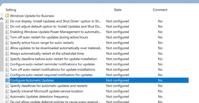 Configure Automatic Updates in Group Policy Editor