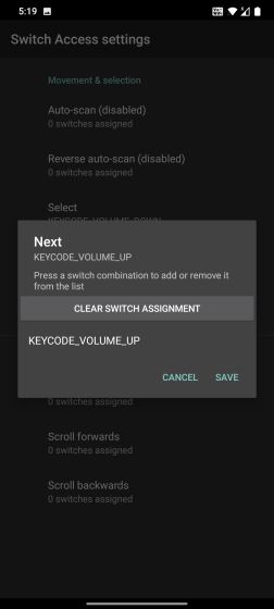 Use Switch Access Under Accessibility Settings