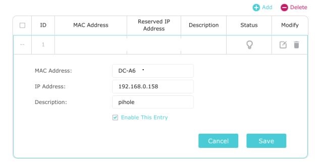 dhcp server