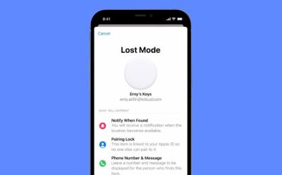 how to put an AirTag in lost mode