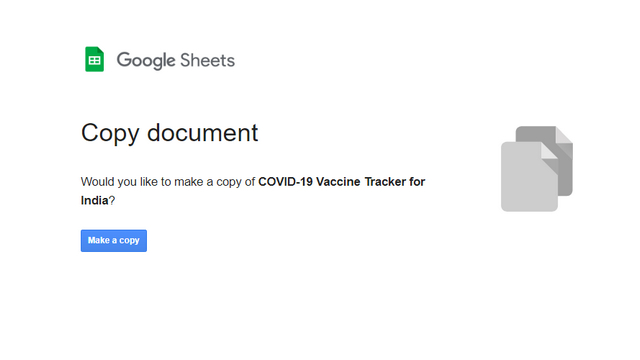 make copy of Coronavirus vaccine tracker