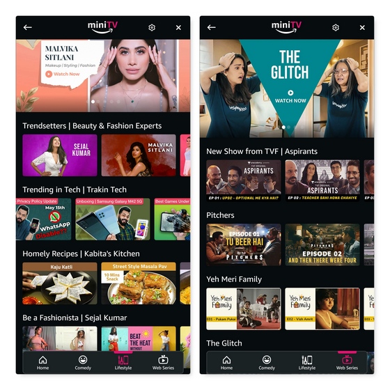 Amazon miniTV is a Free Video Platform Within the Amazon App Beebom