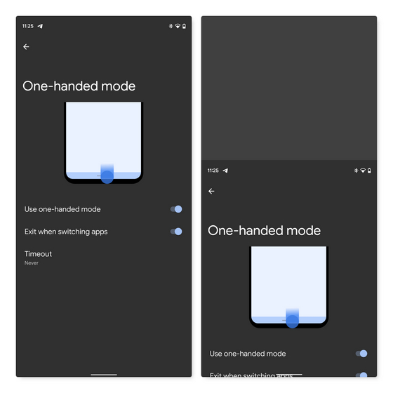 one hand mode beta 1