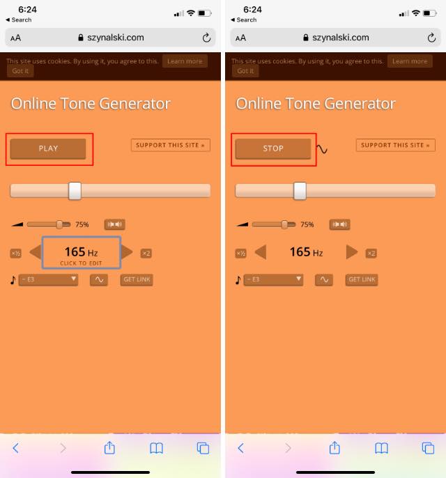 play and pause tones to remove water from iphone lightning port and speaker