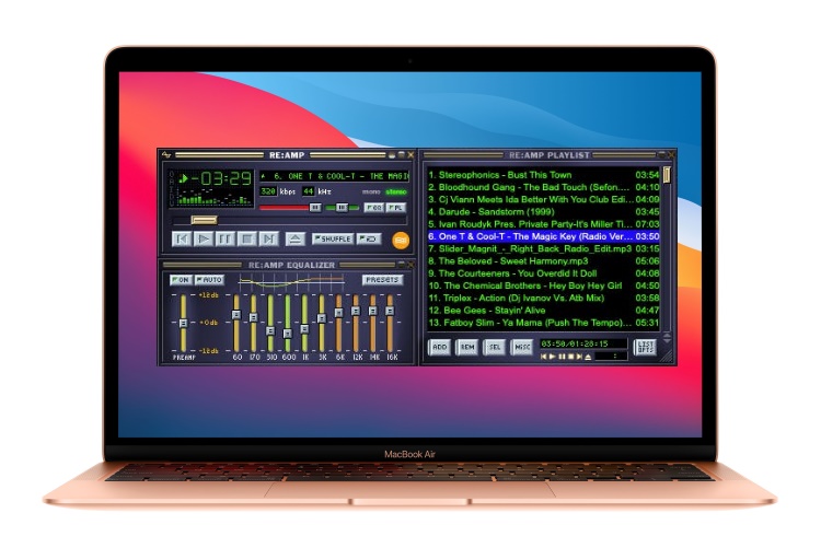 reAMP - přehrávač winamp pro macOS