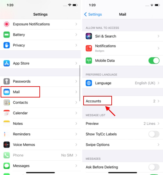 remove google account from iOS 1