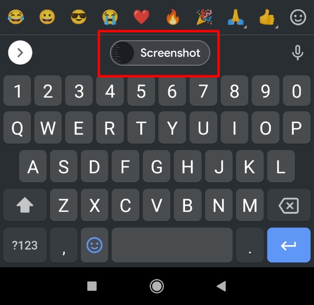 screenshot gboard clipboard suggestion