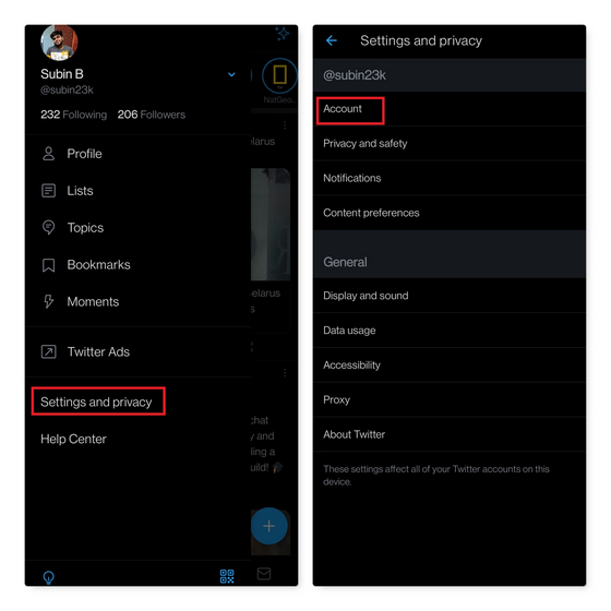 twitter account settings - get blue tick on twitter