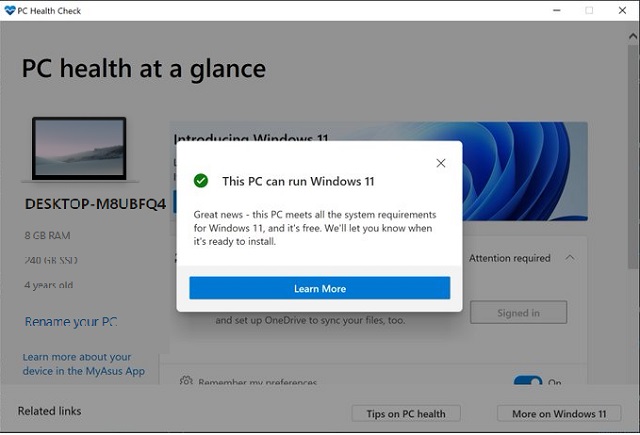 Überprüfen Sie, ob Ihr Windows 10-PC Windows 11 ausführen kann