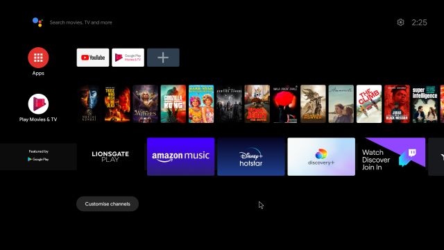 android tv with Google Apps loaded