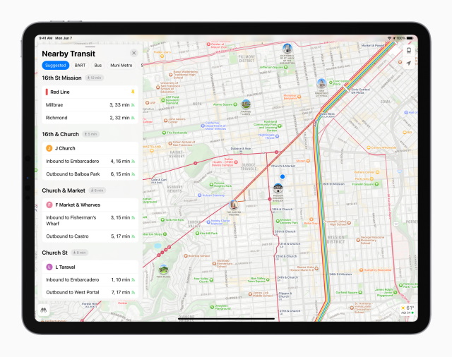 Apple Maps - ipados 15 features