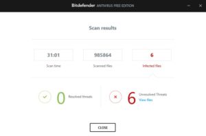 Bitdefender Results 