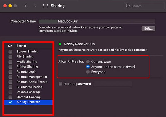 Customize AirPlay Privacy Settings