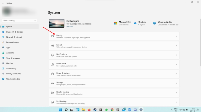 Windows 11 system settings