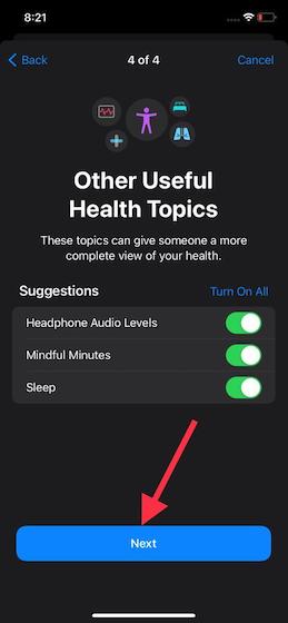 How to Set up Health Sharing in iOS 15 on iPhone  2021  - 42