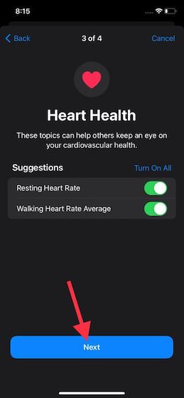 How to Set up Health Sharing in iOS 15 on iPhone  2021  - 11