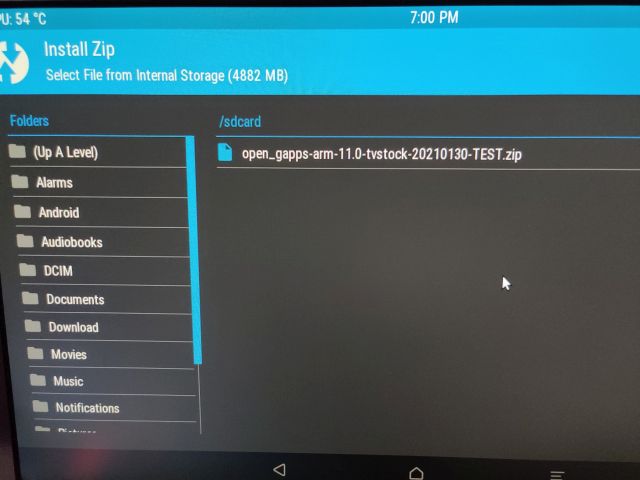 flash open gapps package on Raspberry Pi Android TV