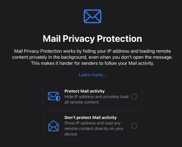 Mail Privacy Protection - ipados 15 features