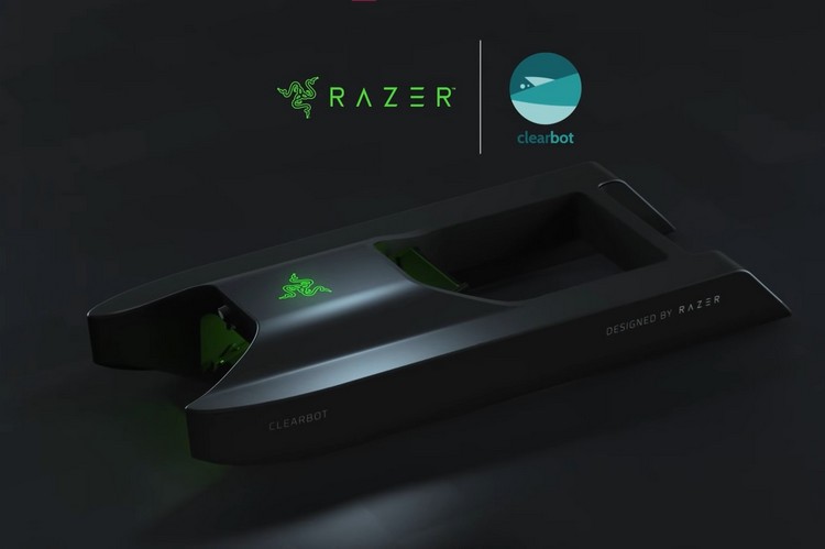 Razer and clearbot partners to develop ocean celaning robot feat. Razer x Clearbot developed a Solar-Powered Ocean-Cleaning Robot