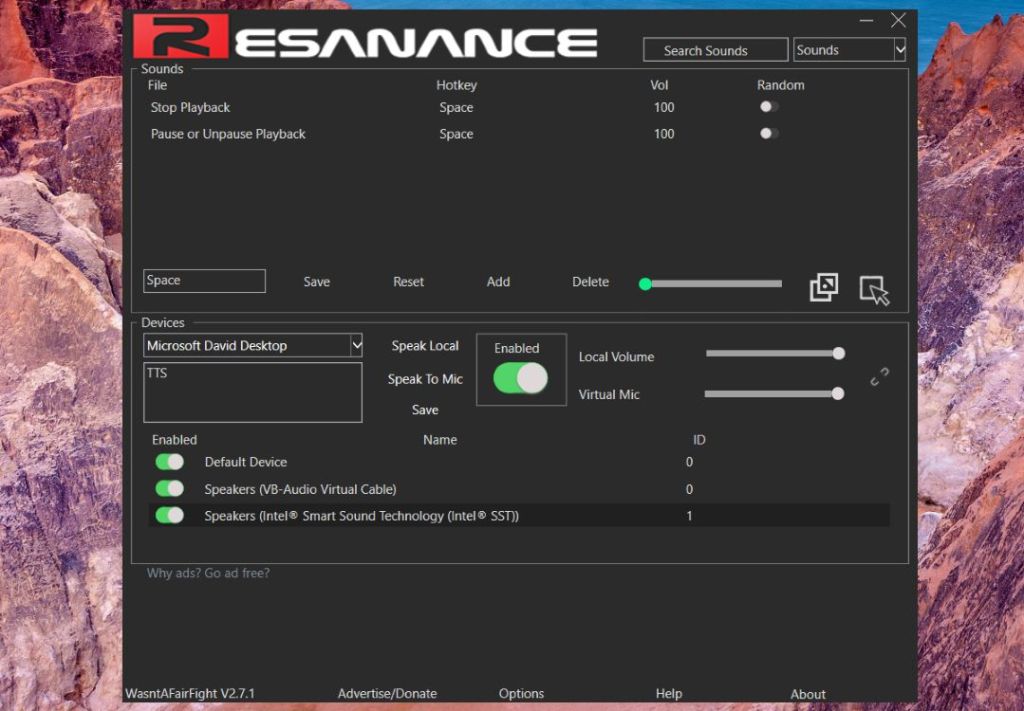 Resanance Soundboard