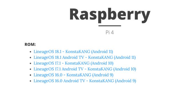 Raspberry Pi 4 ROMS