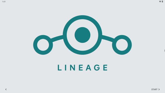 LineageOS startup screen