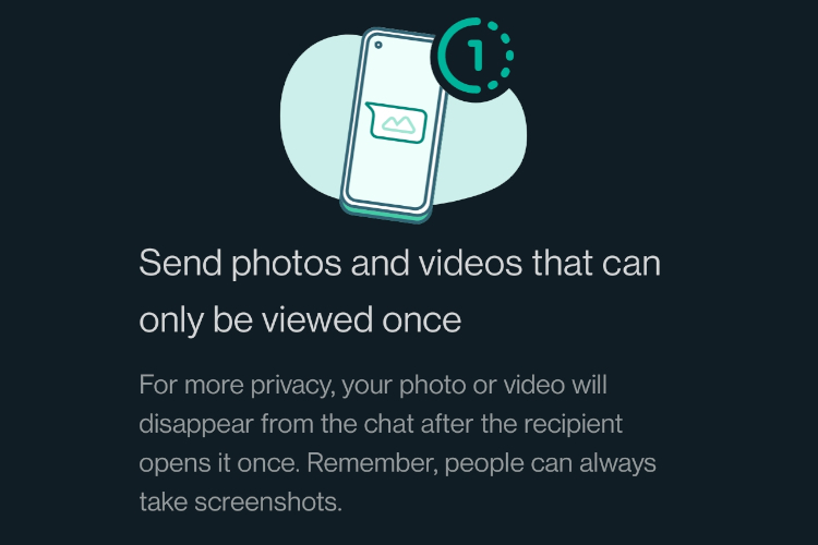 How to Send Disappearing Photos and Videos in WhatsApp
https://beebom.com/wp-content/uploads/2021/06/Set-Photos-and-Videos-to-View-Once-in-WhatsApp.jpg