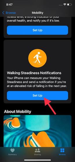 Configure walking stability