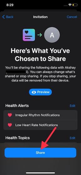 Share Health Data - how to set up Health Sharing in iOS 15