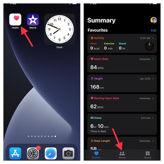 How to Set up Health Sharing in iOS 15 on iPhone  2021  - 17