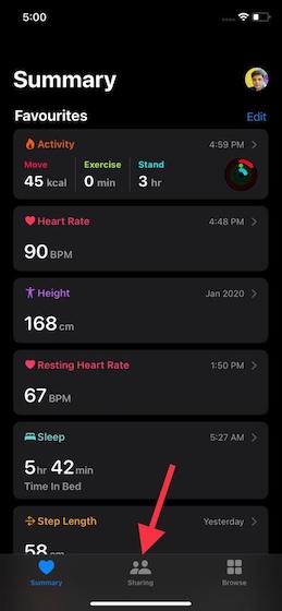 How to Set up Health Sharing in iOS 15 on iPhone  2021  - 7