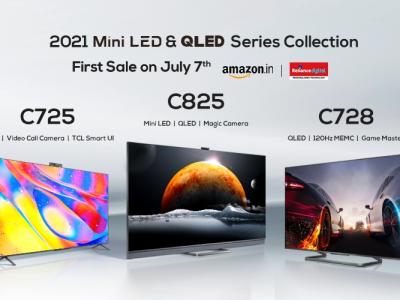 TCL C825, TCL C728, TCL C725 4K TVs Launched in India Starting at Rs. 64,990
