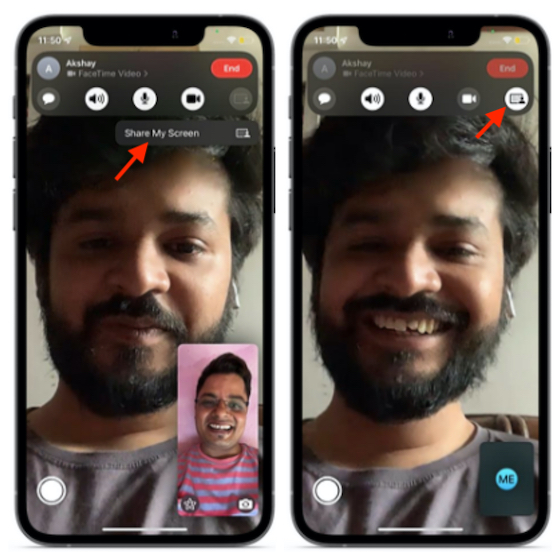 share screen facetime